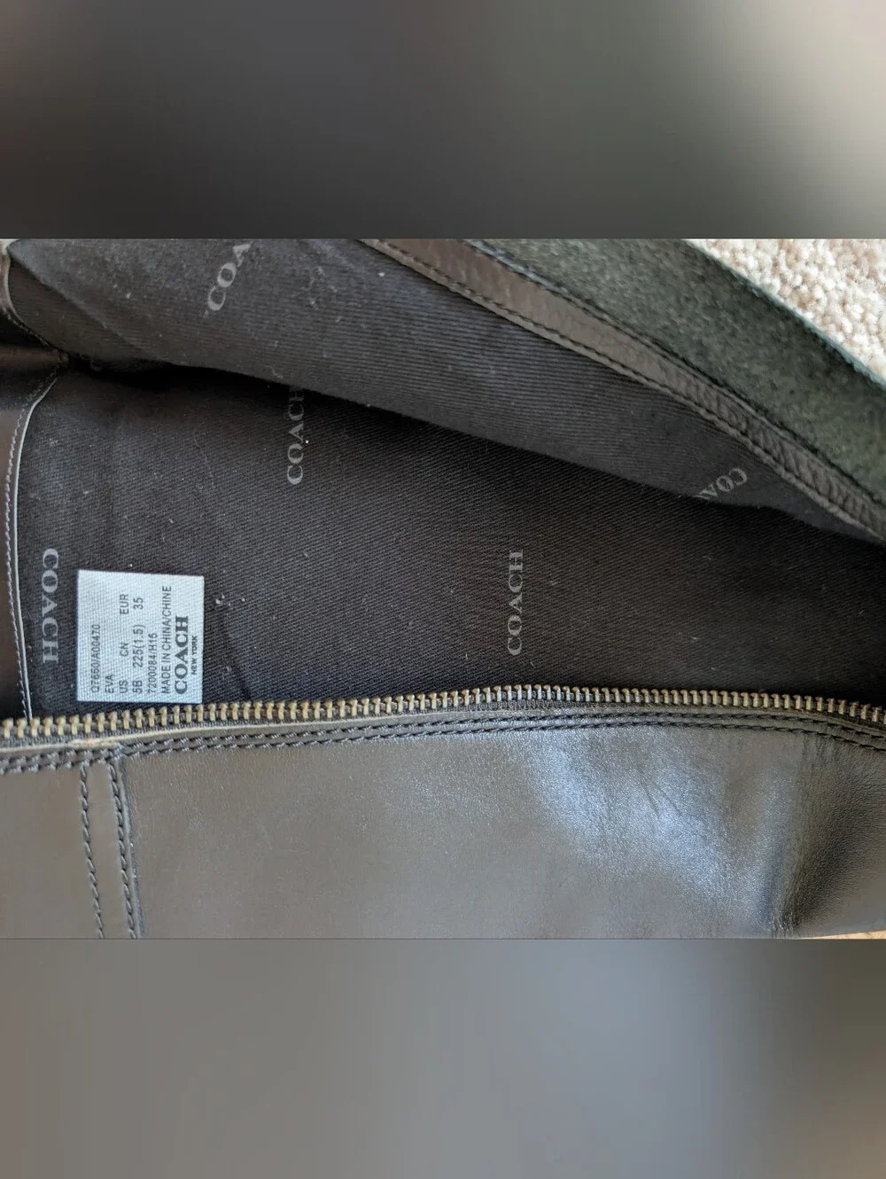 Coach Black Leather Over-the-Knee Riding Boots